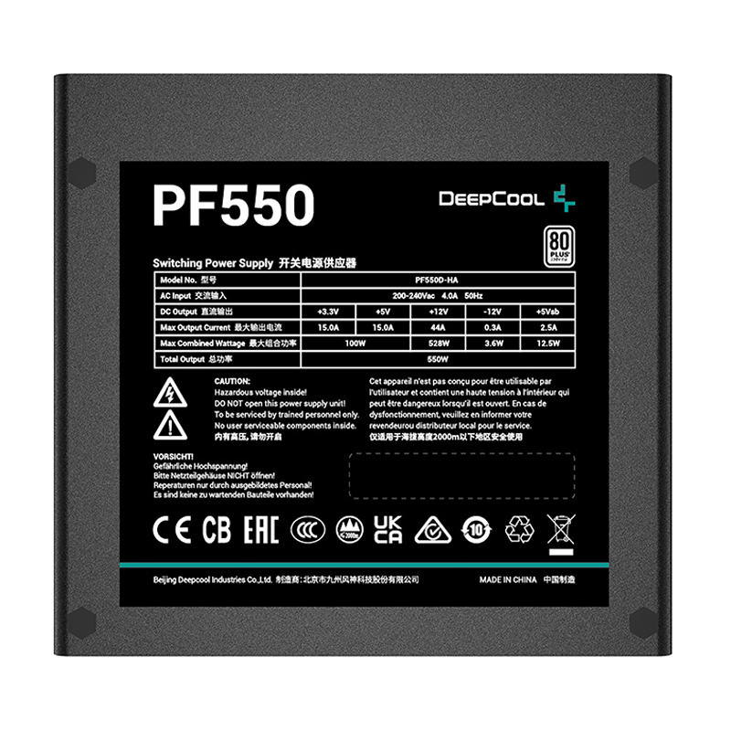 Блок питания Deepcool GAMERSTORM PF550 550W (R-PF550D-HA0B-WDEU)