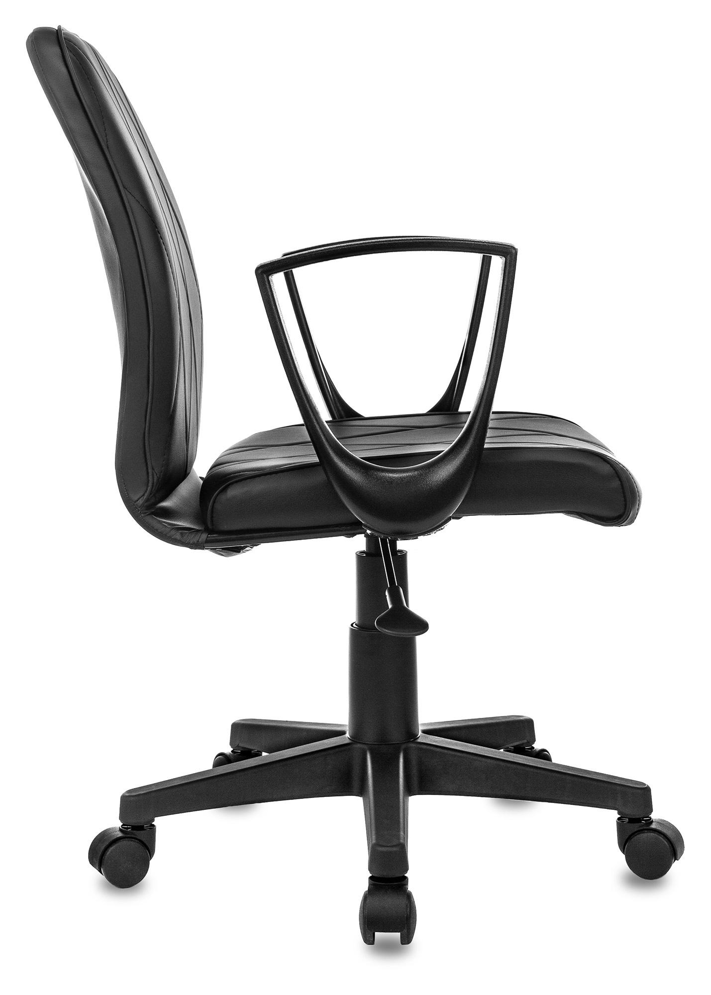 Офисное кресло Бюрократ CH-327 черный пластик черный (CH-327/BLACK-PU)