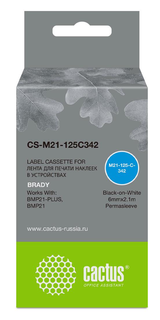 Картридж ленточный Cactus CS-M21-125C342 черный