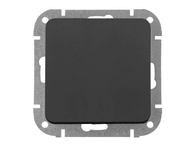 Выключатель 1 клав. проходной (cкрытый, 10А) карбон, Astrum, Bylectrica