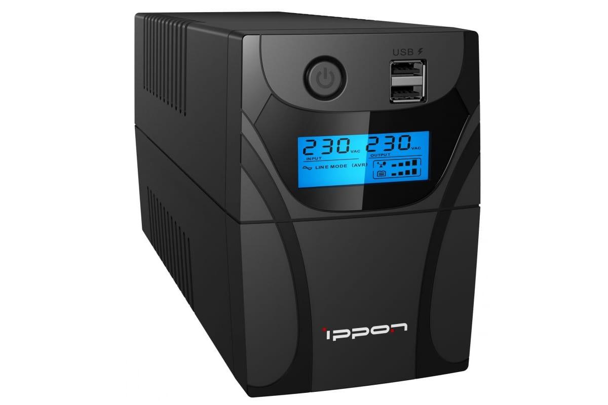 Источник бесперебойного питания Ippon Back Power Pro II 800 черный (1030309)