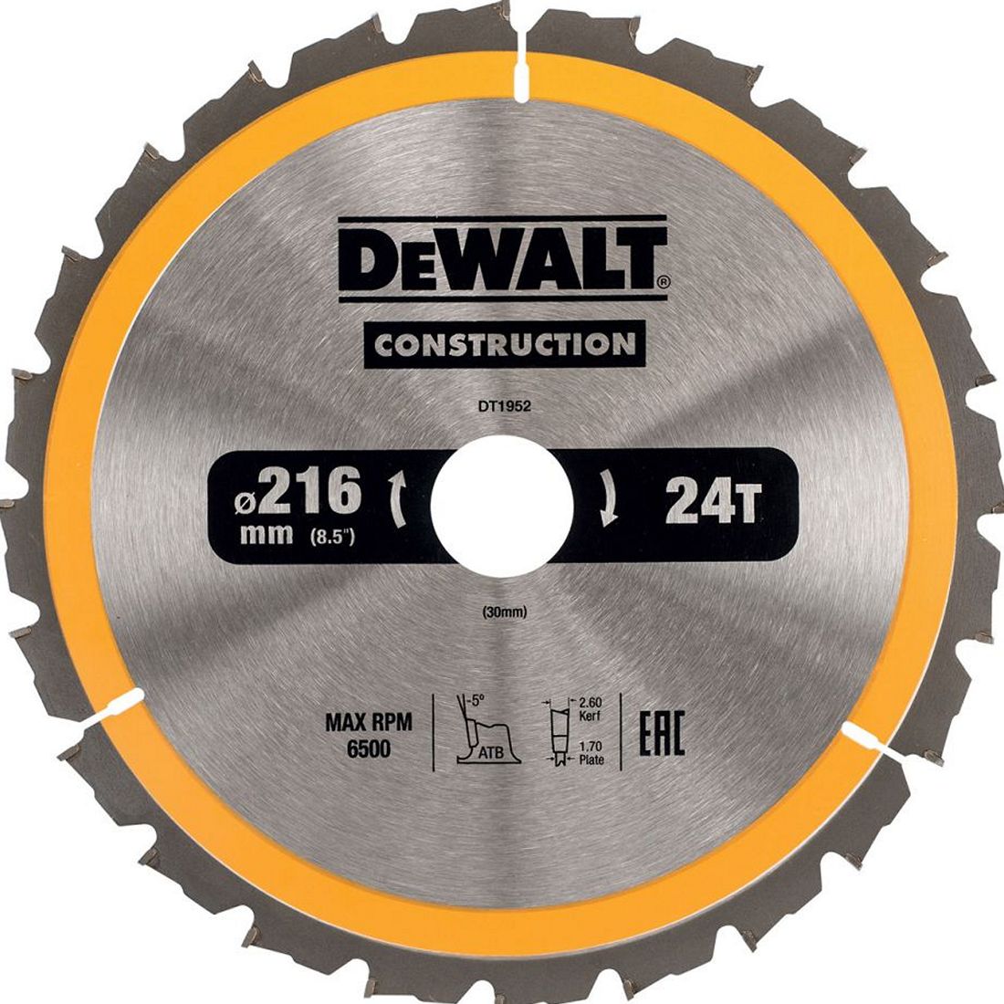 Диск пильный DeWalt DT1952-QZ