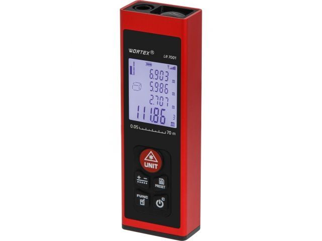 Дальномер лазерный WORTEX LR 7001 в кор., 0,03 - 70, + 2 мм