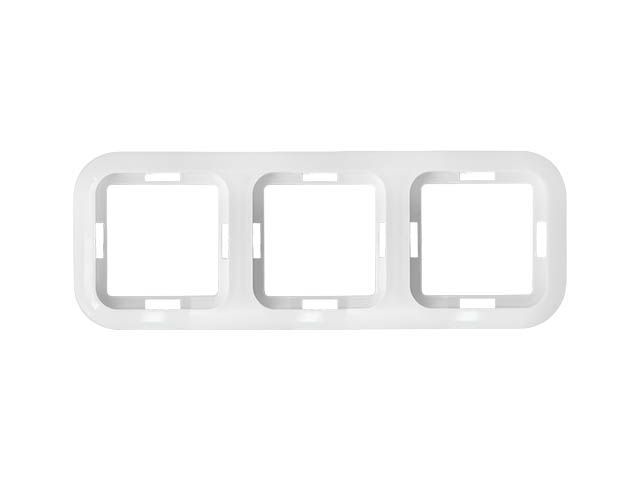 Рамка 3-местная белая, Гармония, BYLECTRICA
