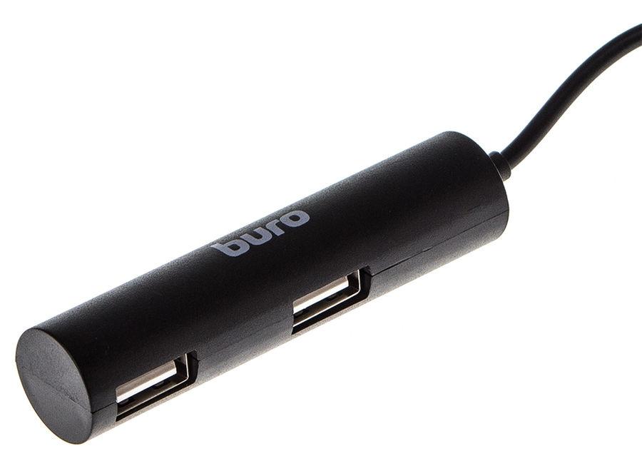 USB-хаб Buro BU-HUB4-0.5R-U2.0 черный