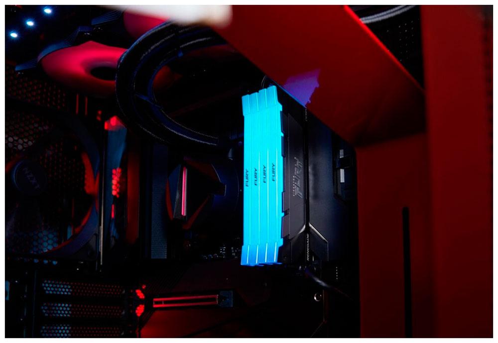 Оперативная память Kingston Fury Renegade RGB Gaming RTL DDR4 4x32GB (KF436C18RB2AK4/128)