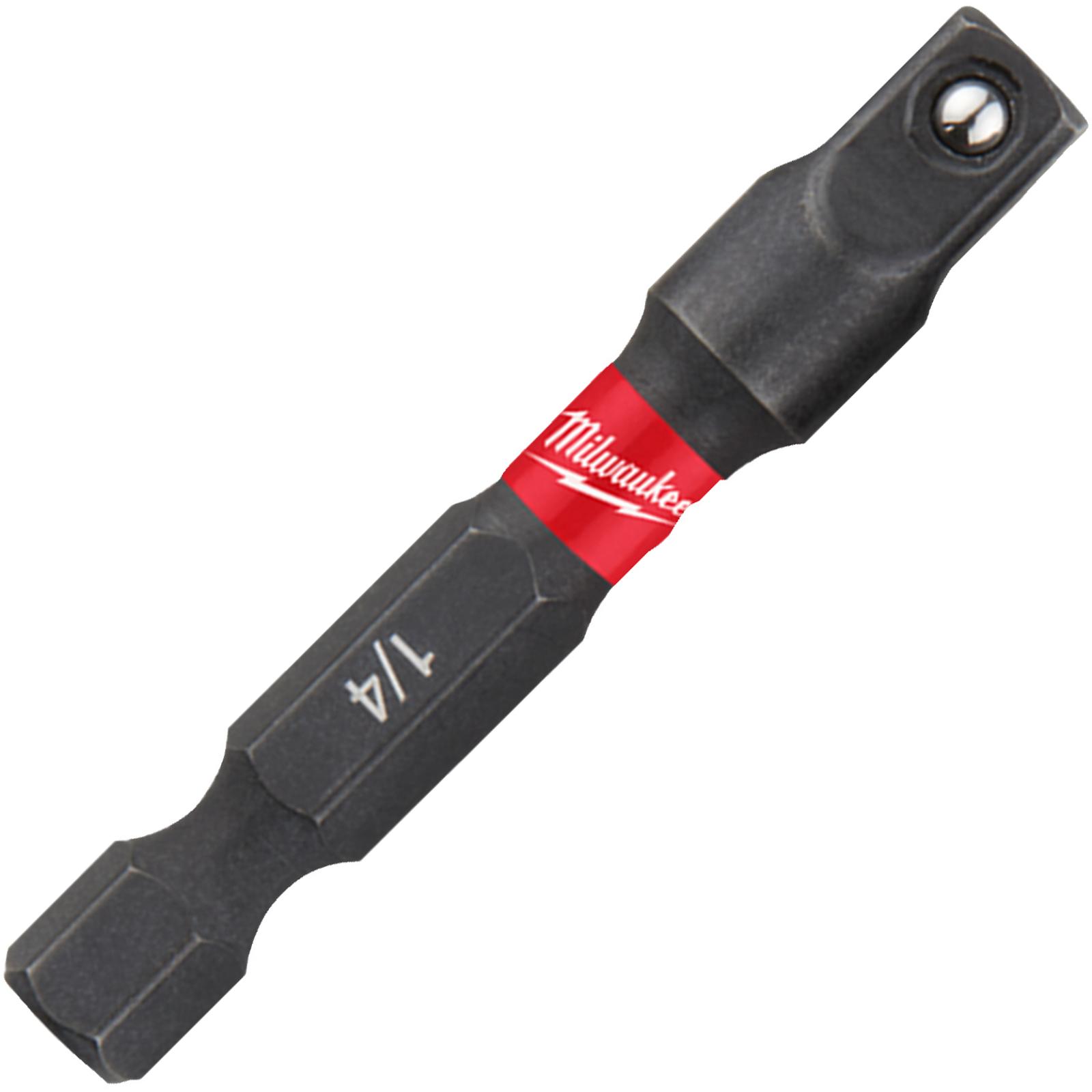 Адаптер ударный для головок Milwaukee Shockwave 1/4" HEX-1/4" квадратный (4932471826)