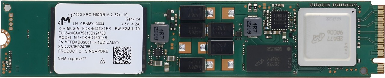 SSD диск Micron 7450 Pro 960GB (MTFDKBG960TFR-1BC1ZABYY)
