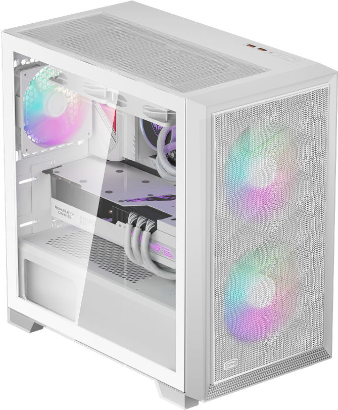 Корпус PCCooler C3D310 WH ARGB без БП (C3D310-WHP2-GL)
