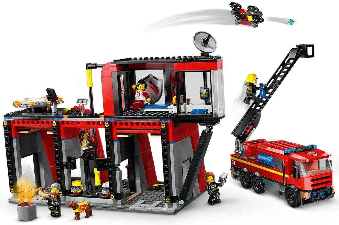 Конструктор Lego City Пожарная станция с пожарной машиной (60414)