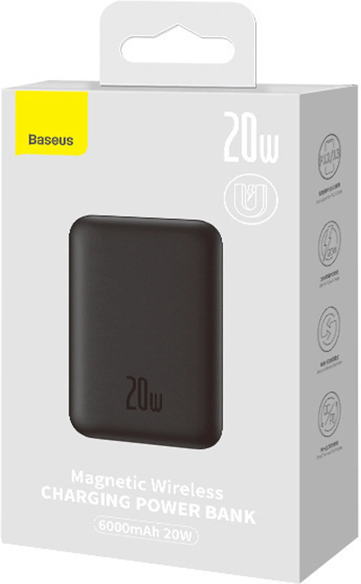 Портативное зарядное устройство Baseus Magnetic Mini Air PPCXM06A Black (P10059002113-00)
