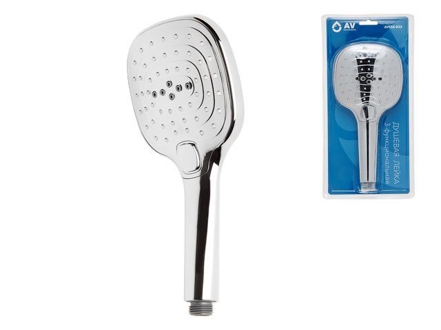 Душевая лейка, 3-функц. AVSSS-032 AV Engineering (ABS-пластик, подключение 1/2")