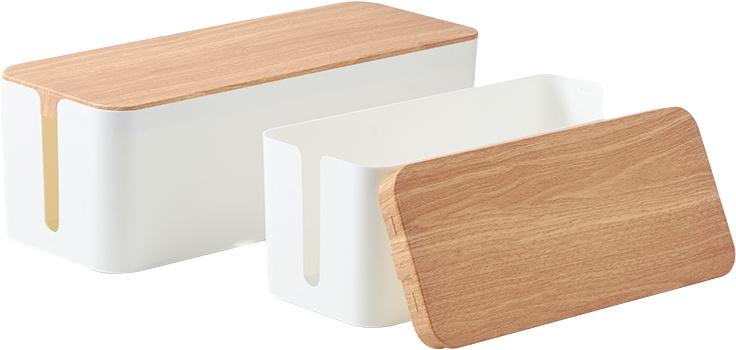 Органайзер для хранения Cactus CS-BOX-WH белый/бамбук