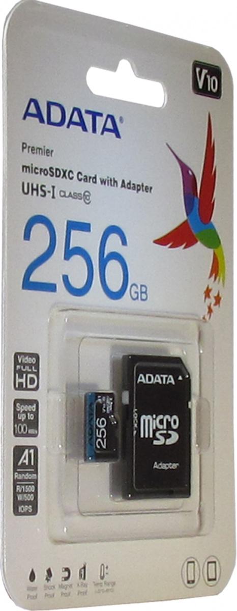 Карта памяти A-Data Premier 256GB (AUSDX256GUICL10A1-RA1)