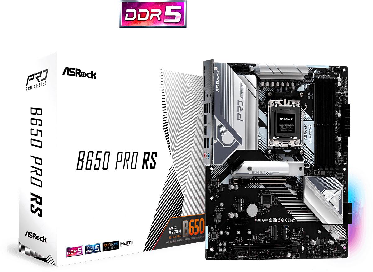 Материнская плата ASRock B650M Pro RS AM5 mATX DDR5