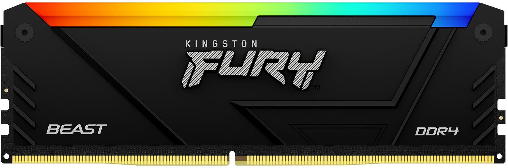 Оперативная память Kingston Fury Beast Black RGB XMP 16GB DDR4 (KF436C18BB2A/16)