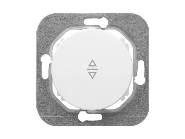 Выключатель 1 клав. перекрестный (cкрытый, 10А) белый, Прованс, Bylectrica (промежуточный)