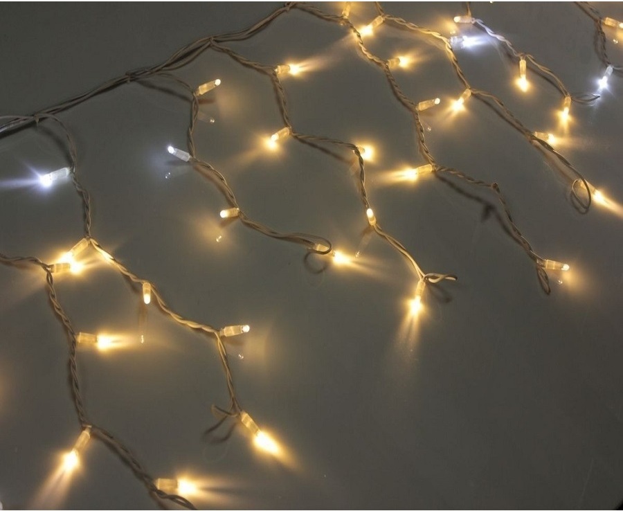 Светодиодная гирлянда ULED Бахрома ULED-LG-120-220V-(W-F-WW/W)