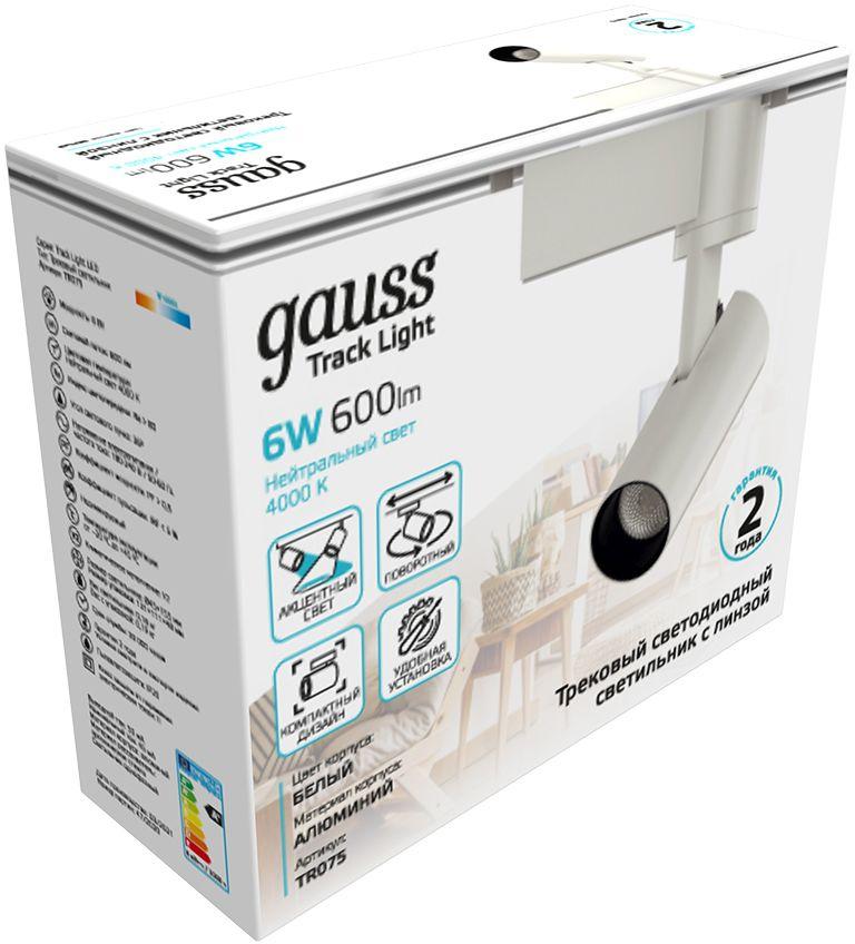 Трековый светильник Gauss TR075 белый