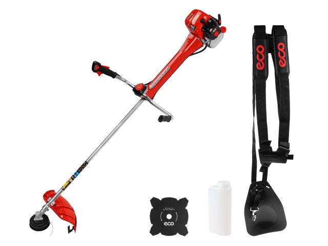 Мотокоса ECO GTP-255 Power MAX (2.5 кВт, 3.4 л.с., 52.0 см3, лёгкий запуск, антивибрационная штанга, нож 4Т,ремень двухлямочный)