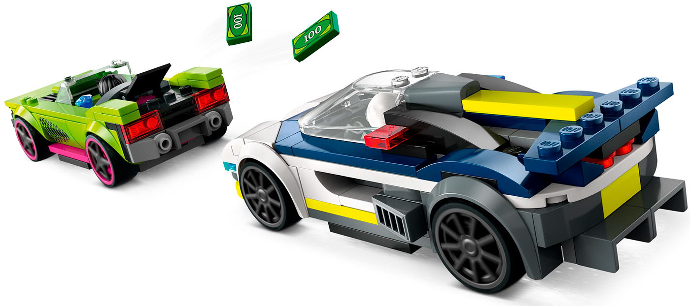 Конструктор Lego City Погоня на полицейской машине и маслкаре (60415)