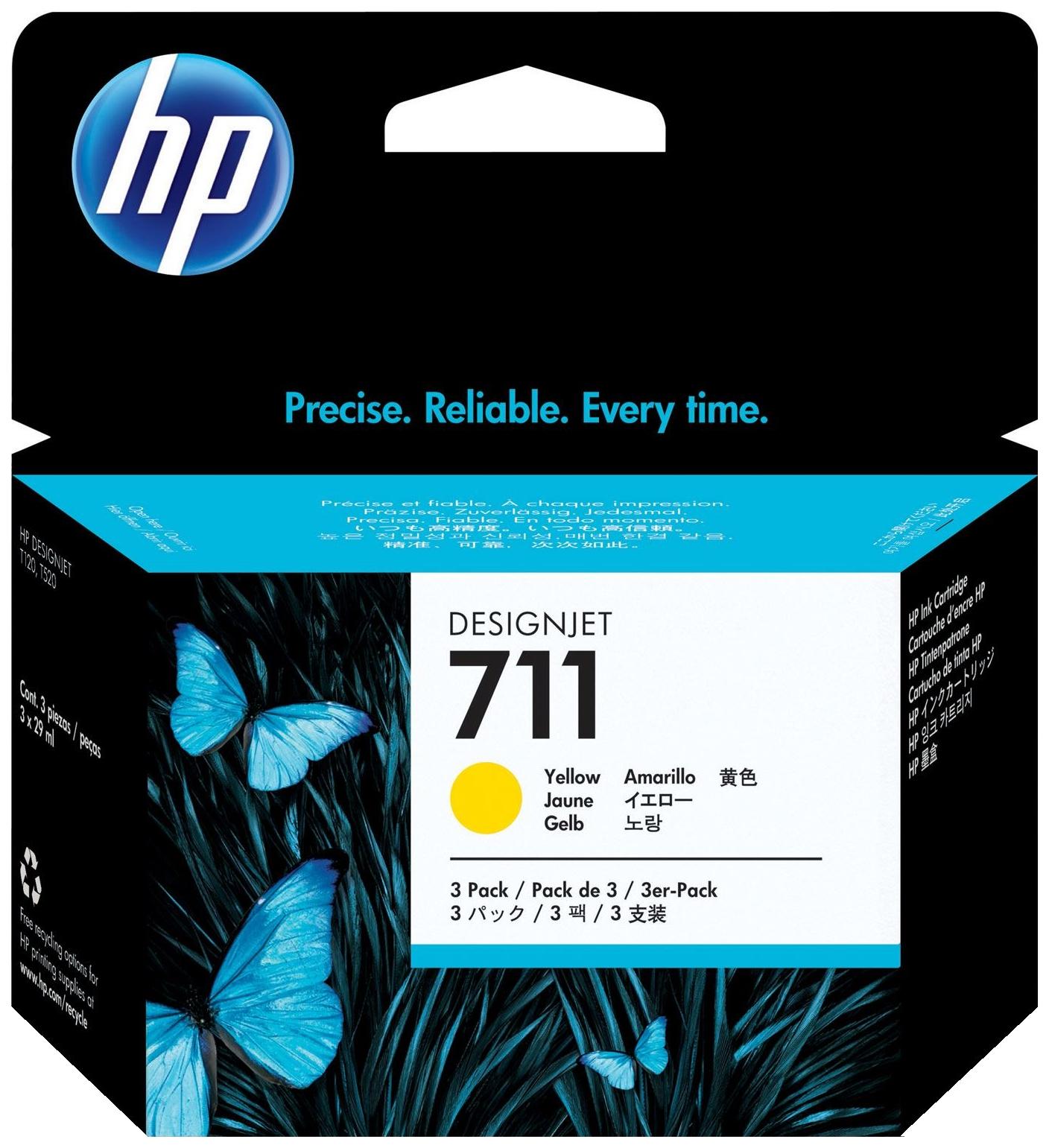 Картридж HP 711 желтый (CZ136A)