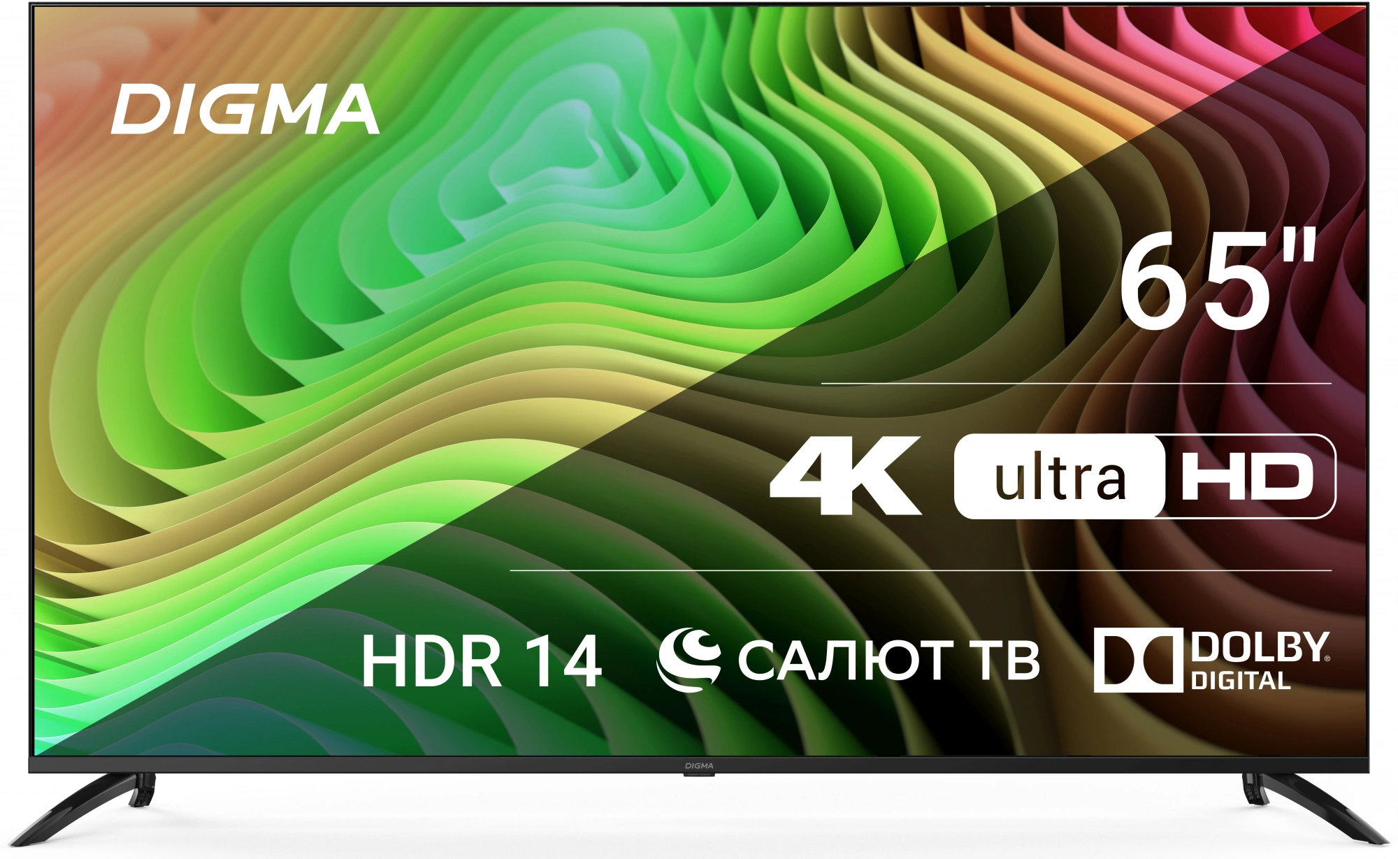 Телевизор Digma DM-LED65UBB40 черный/черный