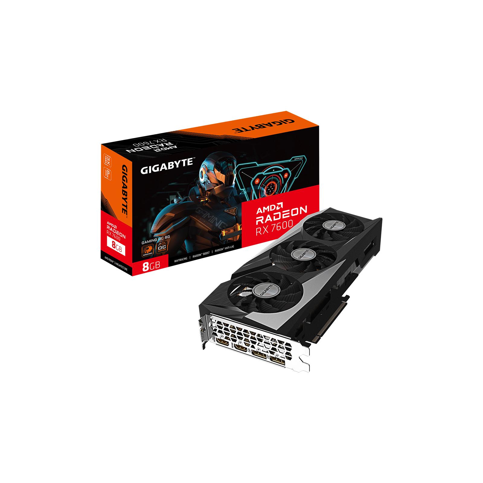 Видеокарта GigaByte Radeon RX 7600 GAMING OC 8G (GV-R76GAMING OC-8GD)