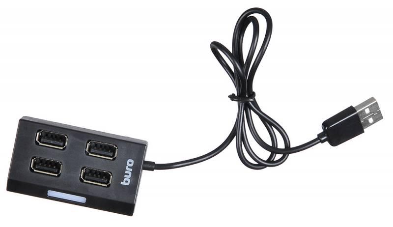 USB-хаб Buro BU-HUB4-U2.0 черный