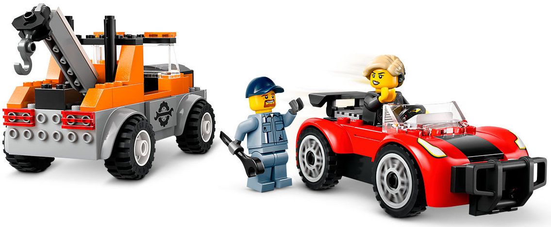 Конструктор Lego City Эвакуатор и ремонт спортивных автобилей (60435)