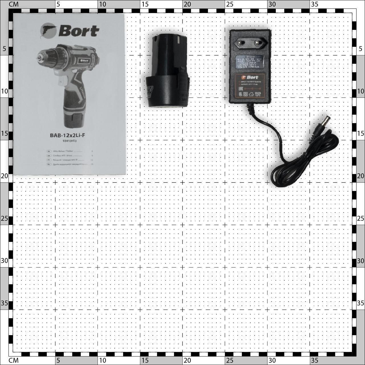 Дрель-шуруповерт Bort BAB-12x2Li-F (93413083)