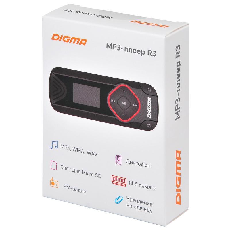 MP3-плеер Digma R3 черный (R3BK)