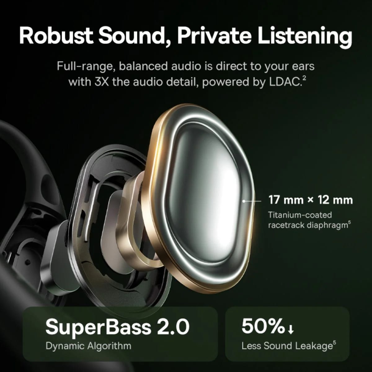 Наушники Baseus Eli Sport 2 Open-Ear A01027 White (A0102704)