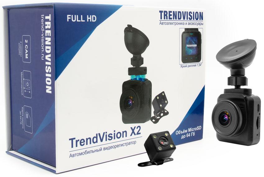 Автомобильный видеорегистратор TrendVision X2 Dual черный