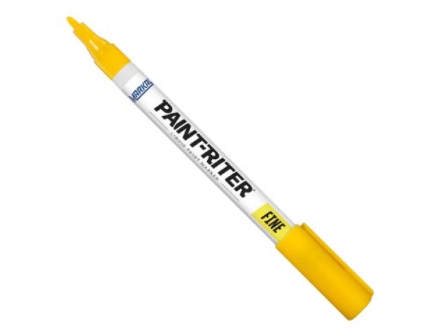 Маркер промышл. перманентный на основе жидк. краски MARKAL PAINT-RITER FINE ЖЕЛТЫЙ (Толщина линии 1,5 мм. Цвет желтый)