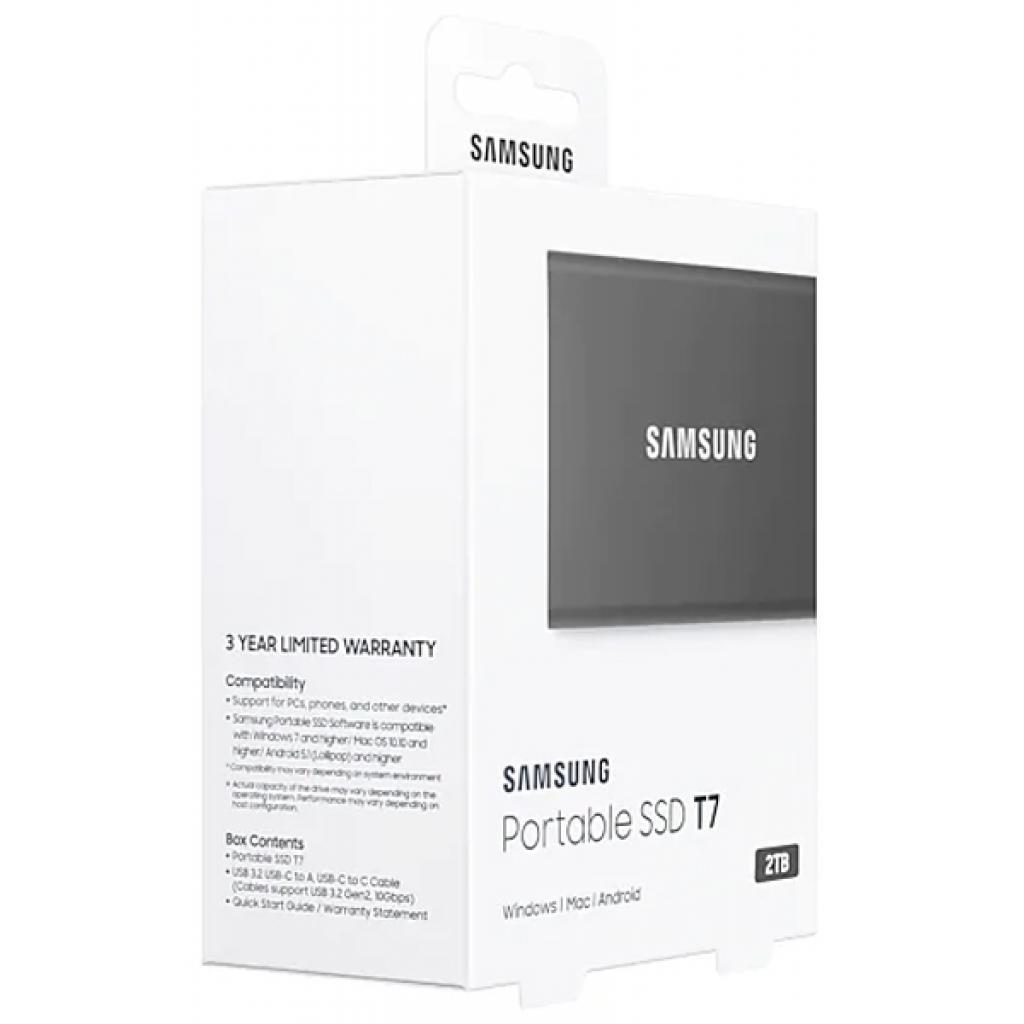 Внешний накопитель Samsung T7 Touch USB3.2 2 TБ черный (MU-PC2T0T/WW)