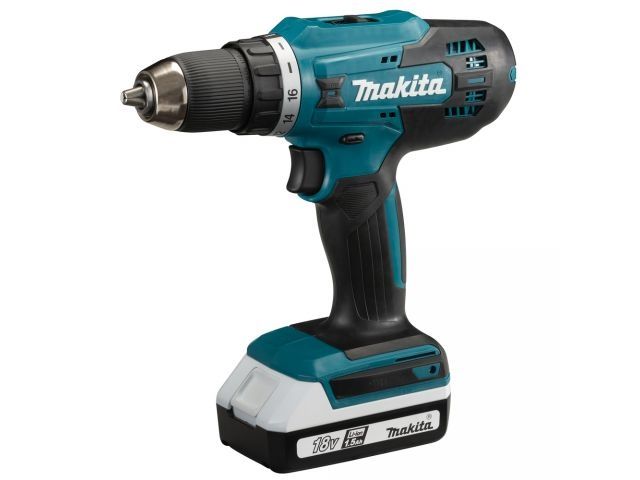 Аккум. дрель-шуруповерт MAKITA LXT DF 488 DWE в чем. (18.0 В, 2 акк., 1.5 А/ч Li-Ion, 2 скор., 42 Нм, шурупы до 10 мм, G-series)