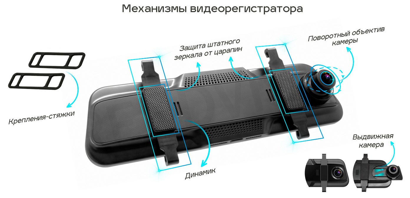 Автомобильный видеорегистратор TrendVision MR-810 GT черный