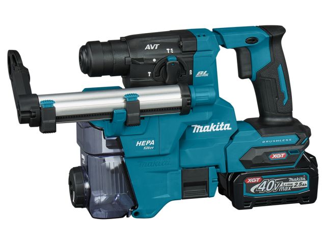 Аккум. перфоратор MAKITA XGT HR010GD201 в кейсе (40.0 В, 2 акк., 2.5 А/ч Li-Ion, 2.1 Дж,)