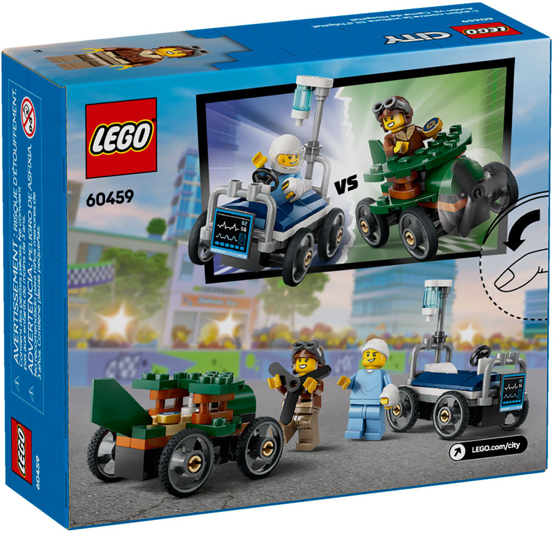Конструктор Lego City Гоночный набор: Самолет против больничной койки (60459)