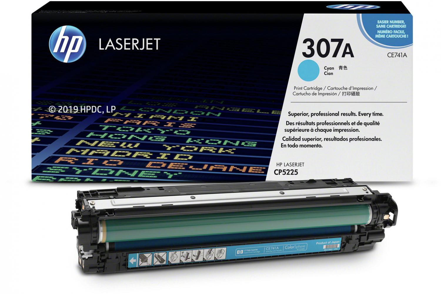 Картридж HP 307A голубой (CE741A)