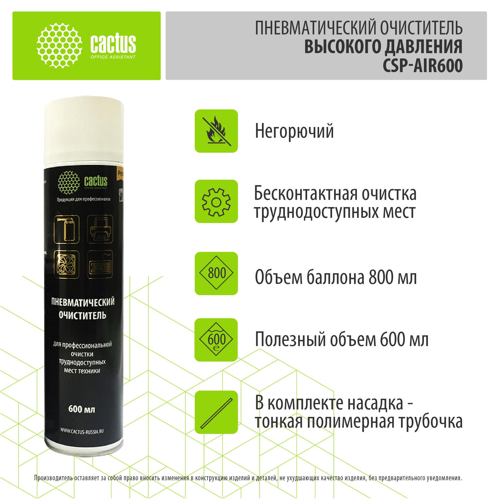 Средство для ухода за электроникой Cactus CSP-AIR600 600 мл