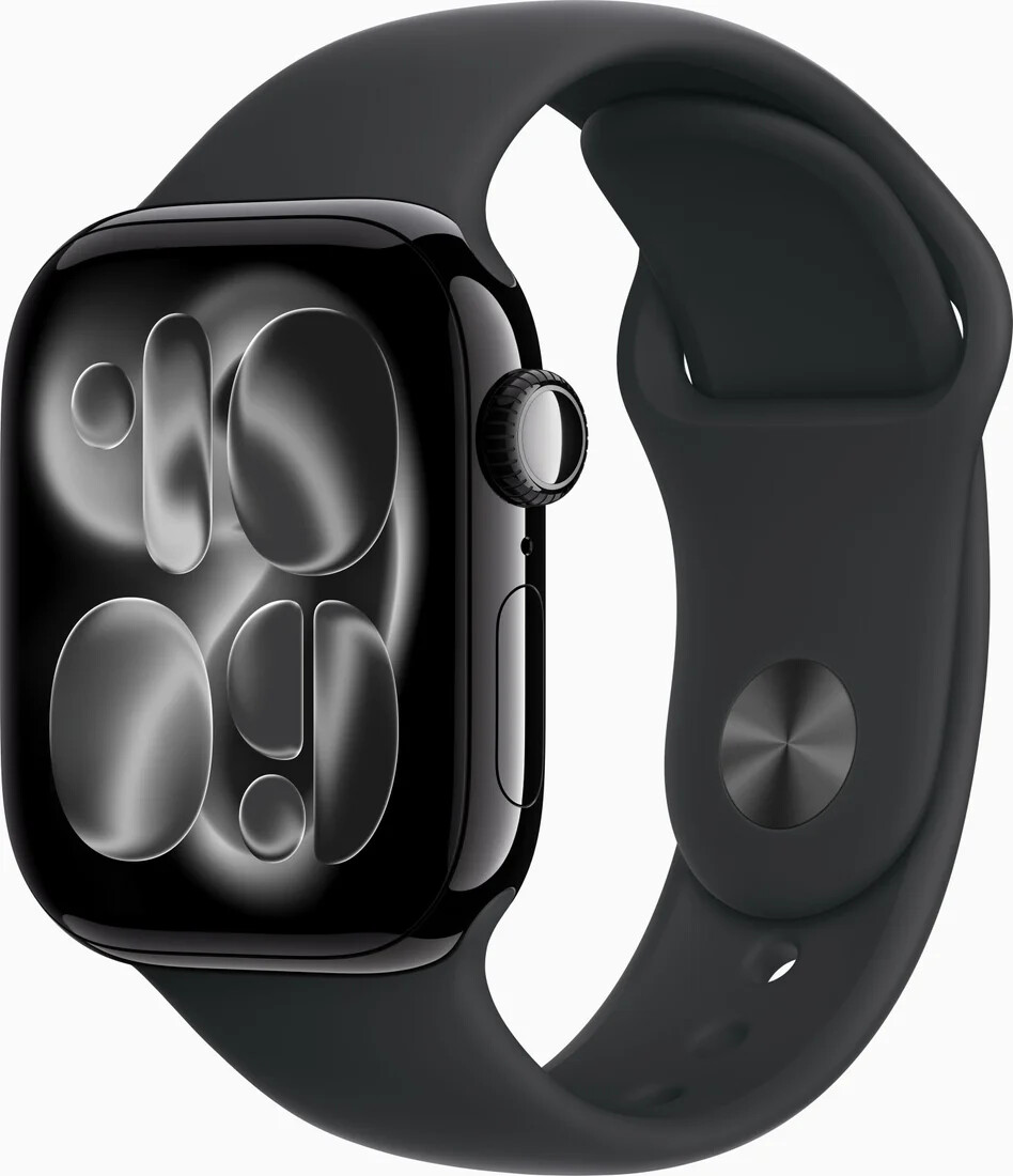 Умные часы Apple Watch Series 11 GPS 46mm Jet Black Al Case Black Sport Band S/M A3333 (MEUW4RK/A)