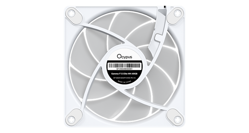 Вентилятор для корпуса Ocypus Gamma F12 Elite WH ARGB White (Gamma-F12-WH1AM00E-GL)