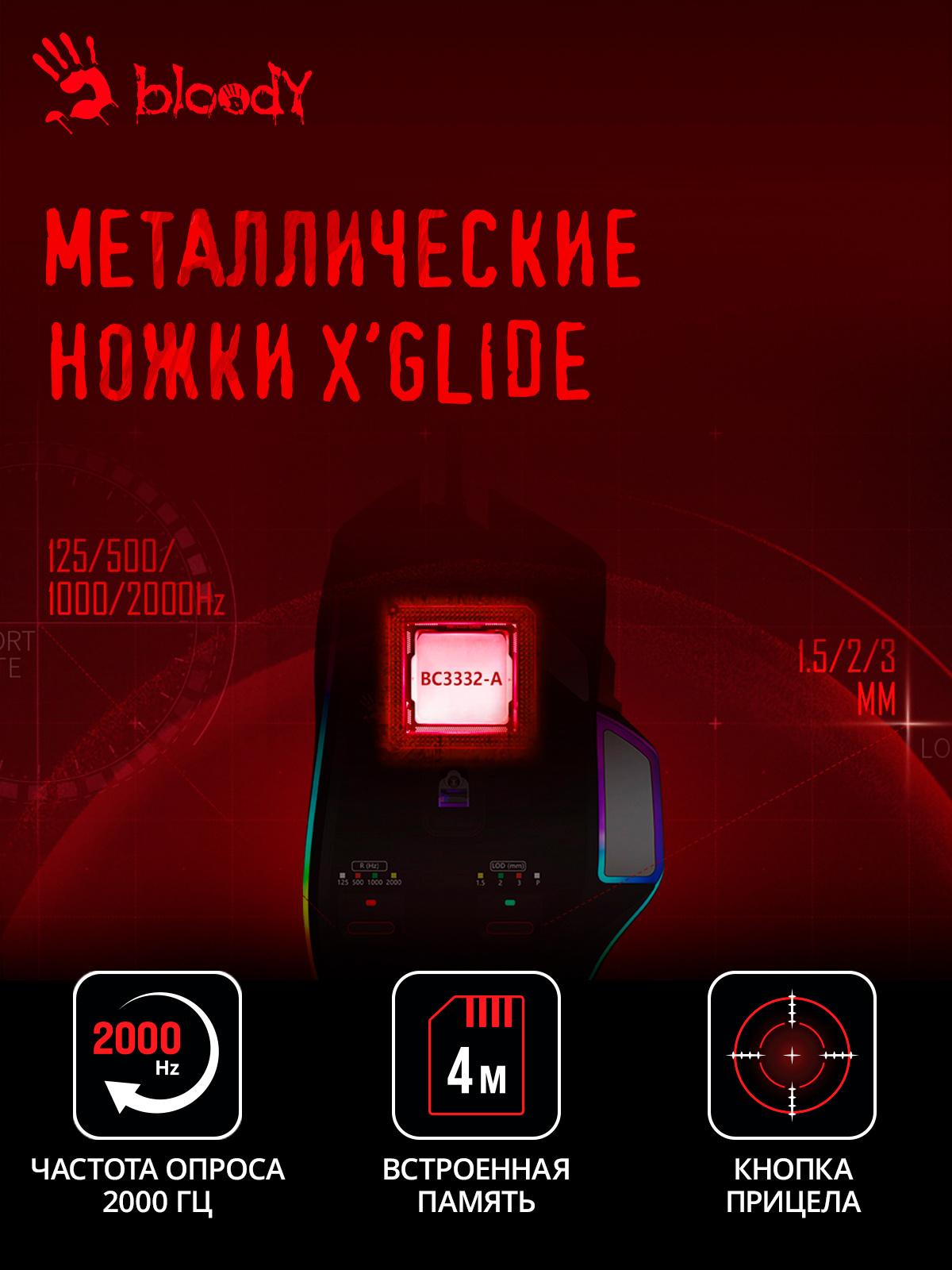 Мышь A4Tech Bloody W95 Max черный