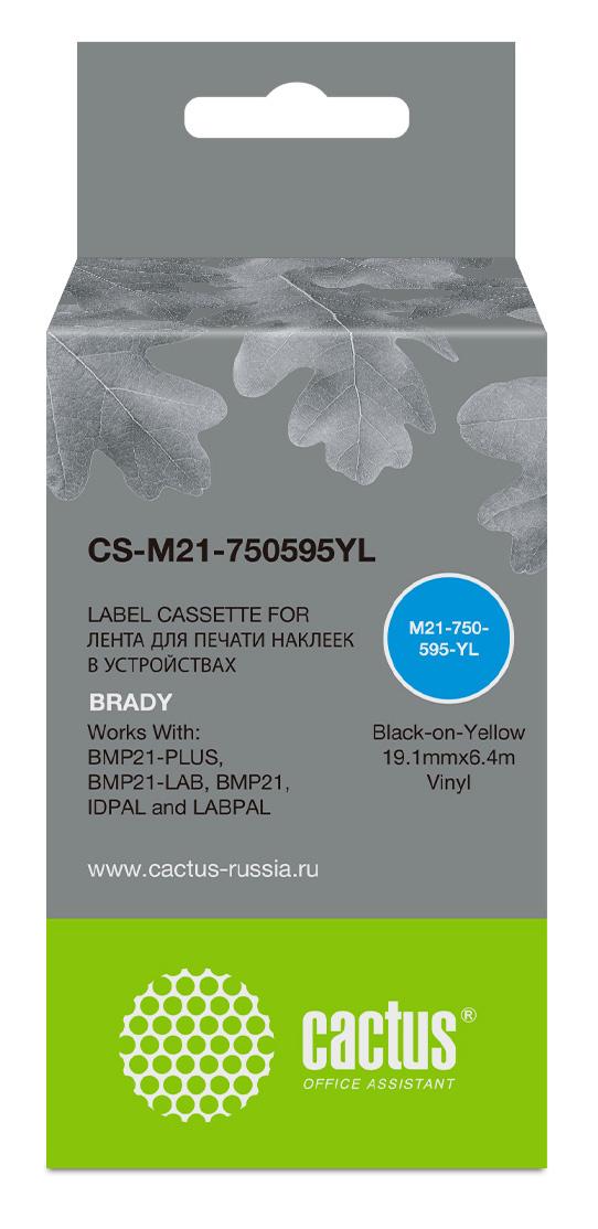 Картридж ленточный Cactus CS-M21-750595YL черный