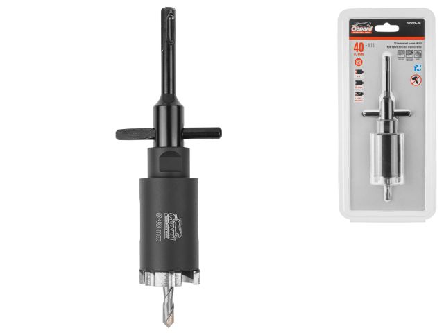 Коронка алмазная d 40мм железобетон GEPARD (GP2079-40) (безударная)