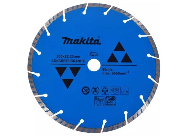 Алмазный круг 230x22,23x7  мм по бетону Turbo "Эконом" MAKITA ( сухая резка)