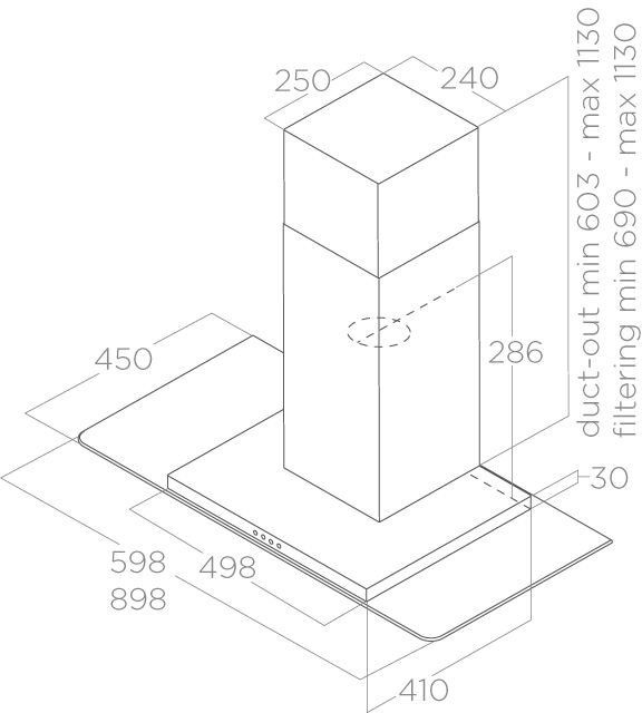 Кухонная вытяжка Elica FLAT GLASS IX/A/60 (68516391A)