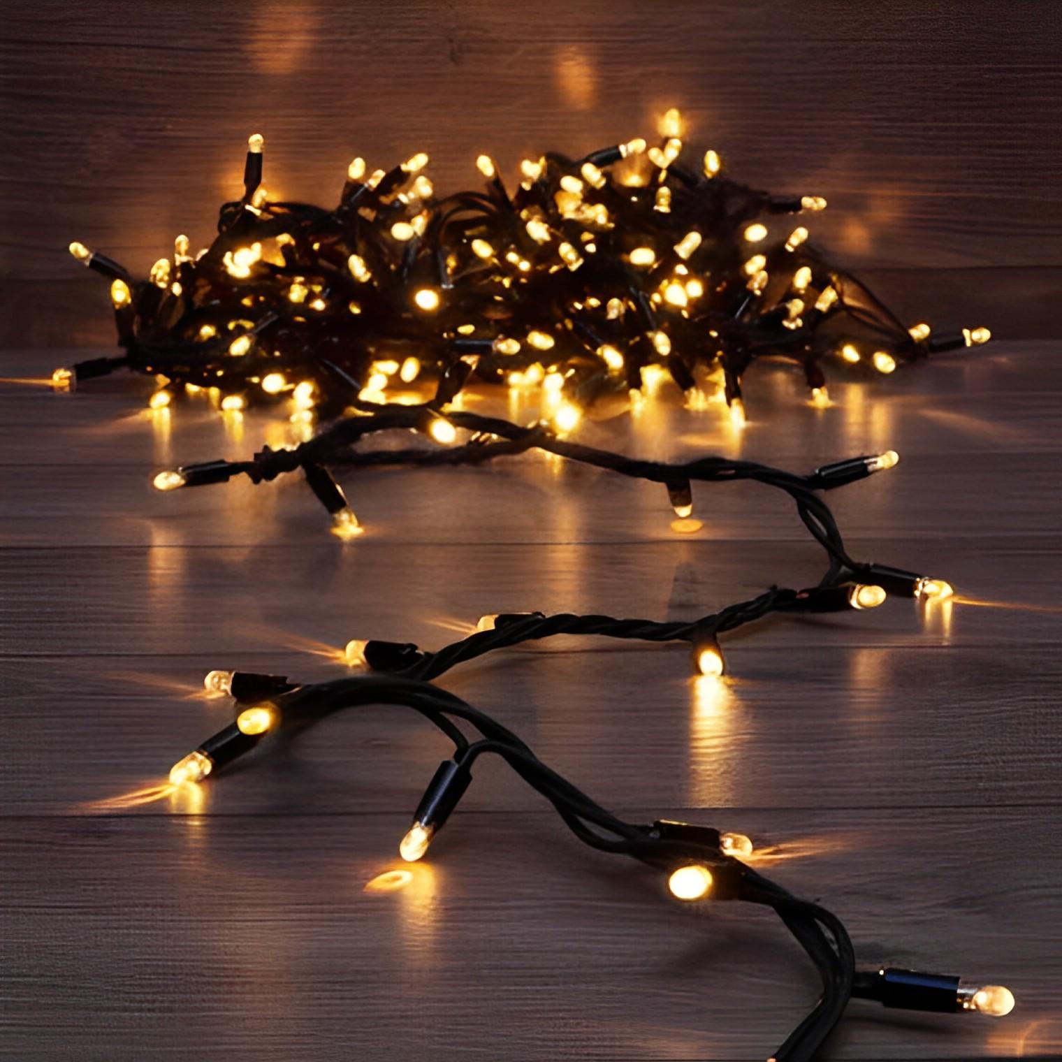 Светодиодная гирлянда ULED Стринг-лайт ULED-SL-100-24V-(B-F-WW/WW)